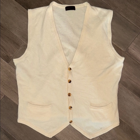 Comme Ca Du Mode Men Cashmere Button Up Sweater Vest - Picture 1 of 5